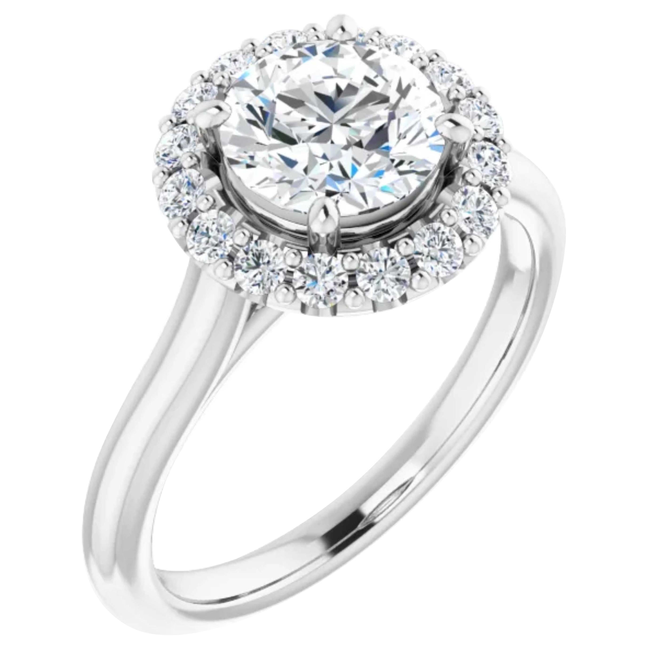 Diamond White Gold Engagement Ring For Sale at 1stDibs