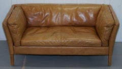 Halo Groucho Leather Small 2-Seat Sofa Matching Armchair Available