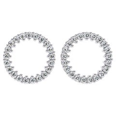 Halo Harmony Natural Diamond Earrings In 14KT White Gold