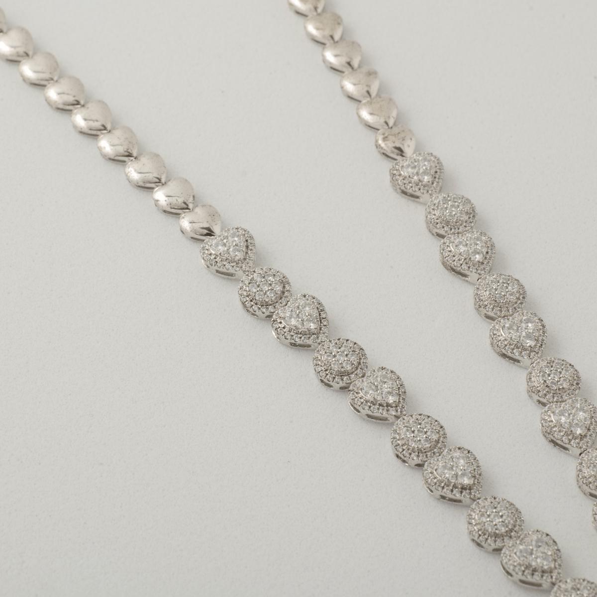 Collier de diamants Halo Heart Drop en or massif 14k (certifié) Pour femmes en vente