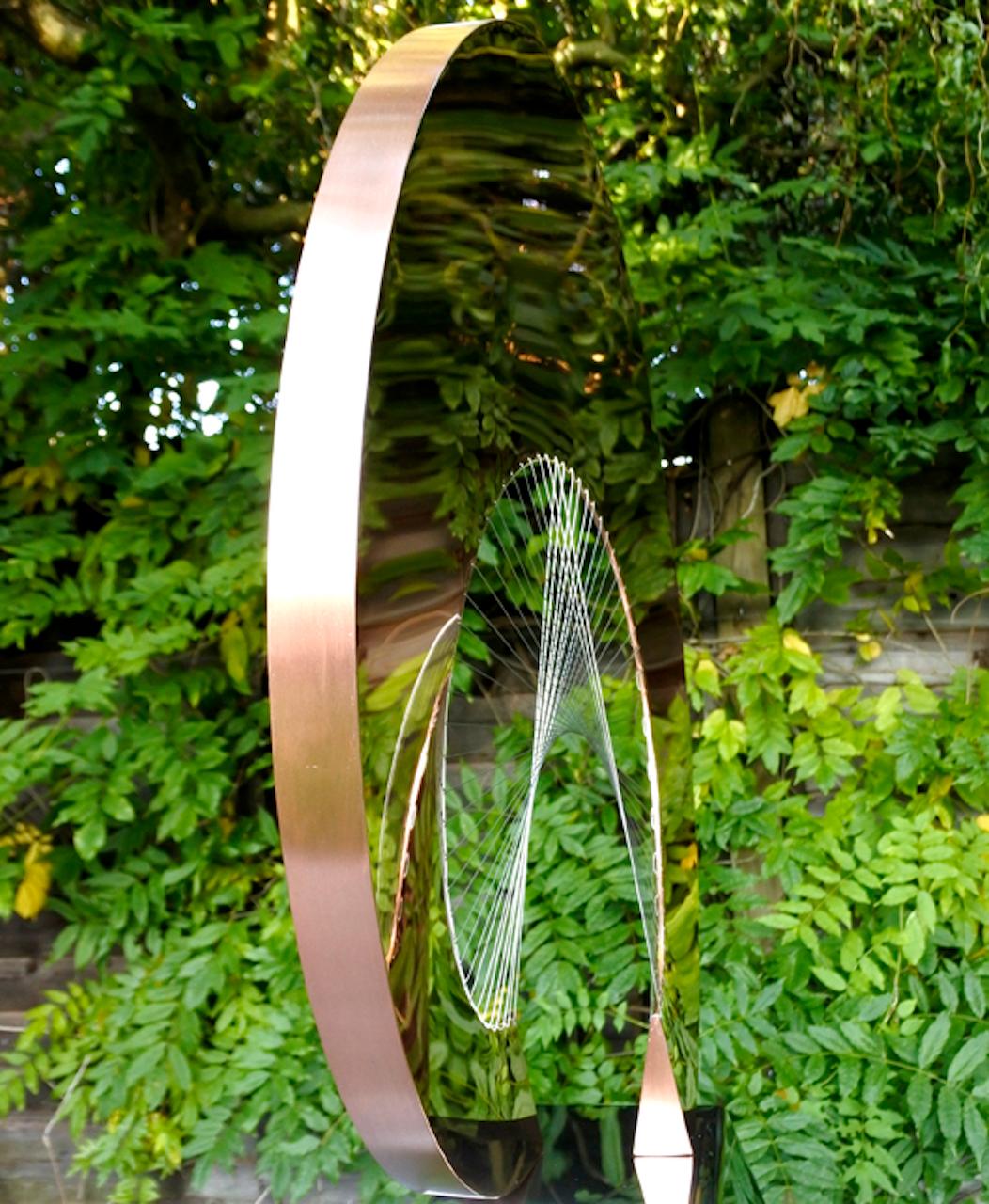 Mid-Century Modern Unique tabletop sculpture in copper that pays homage to Dame Barbara Hepworth