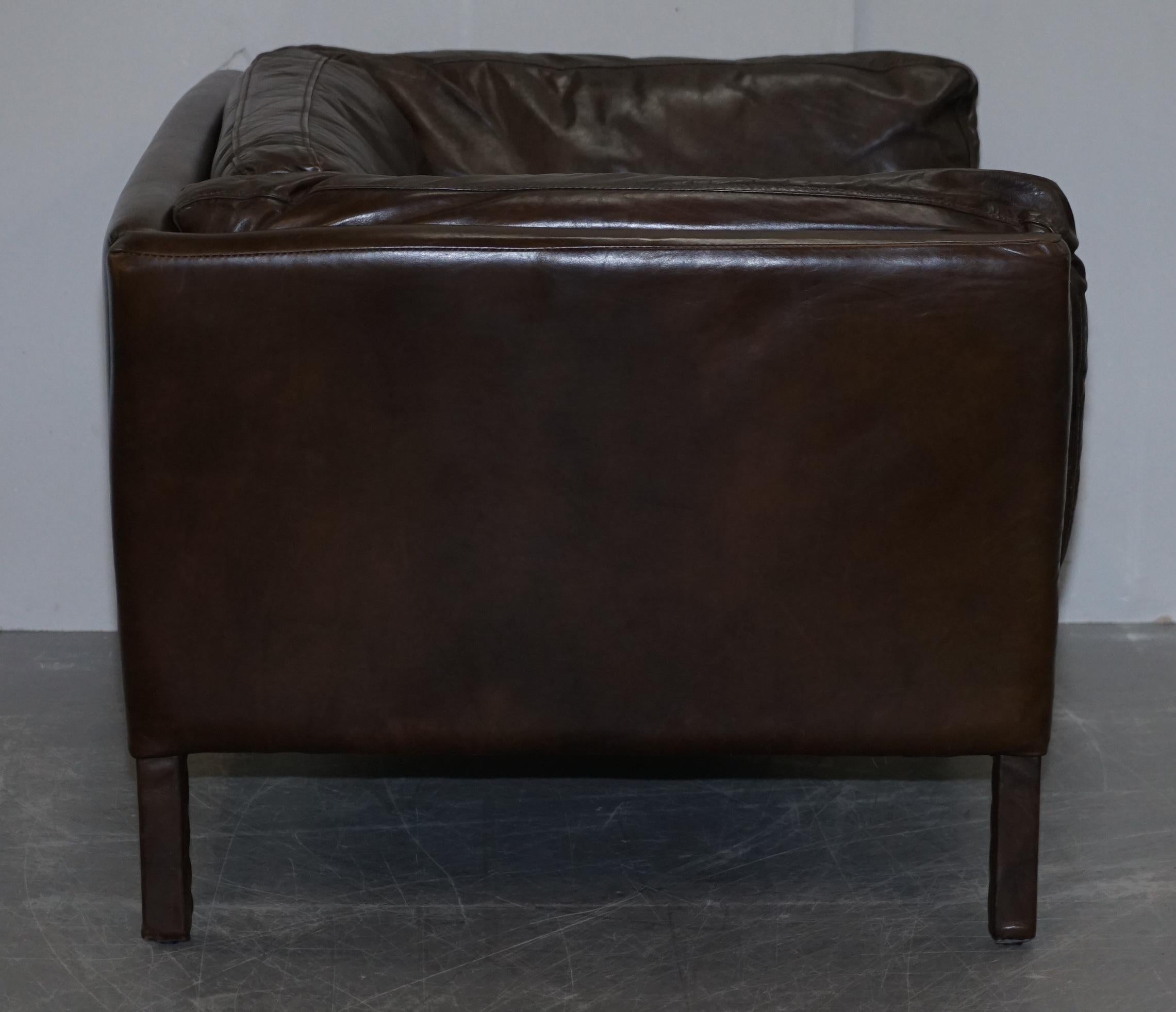 Halo John Lewis Groucho Aged Brown Leather Armchair Very Comfortable 6