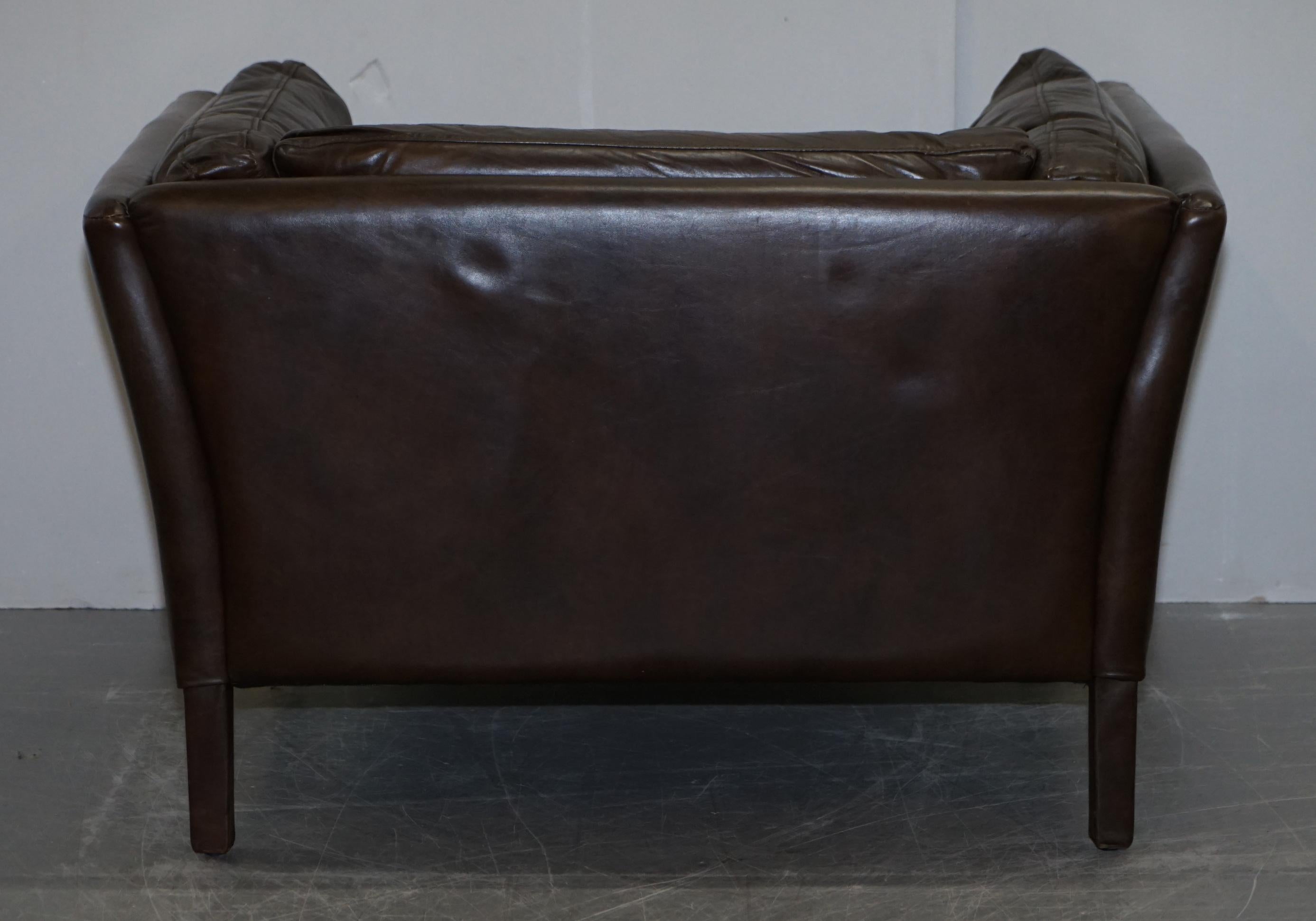 Halo John Lewis Groucho Aged Brown Leather Armchair Very Comfortable 7