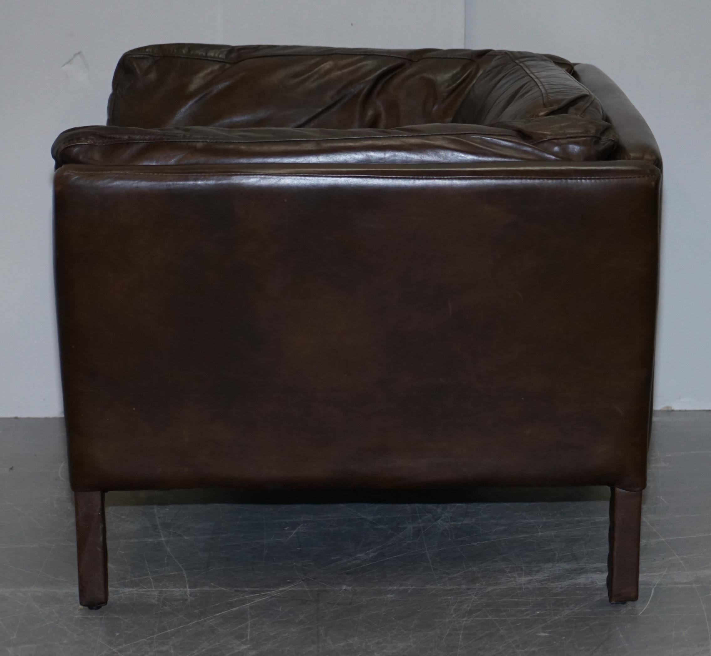 Halo John Lewis Groucho Aged Brown Leather Armchair Very Comfortable 8