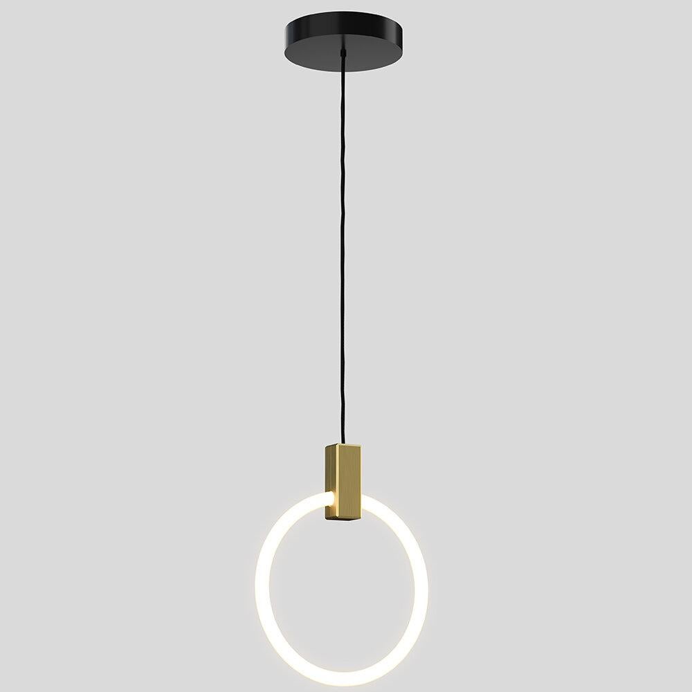 Originally conceived as a graphical interpretation of effervescence, Halo is a series of bold lamps inspired by the warm glow of the proprietary LED ring luminaire, each housed in hand-finished casing with a jewel-like finish.

The modular system
