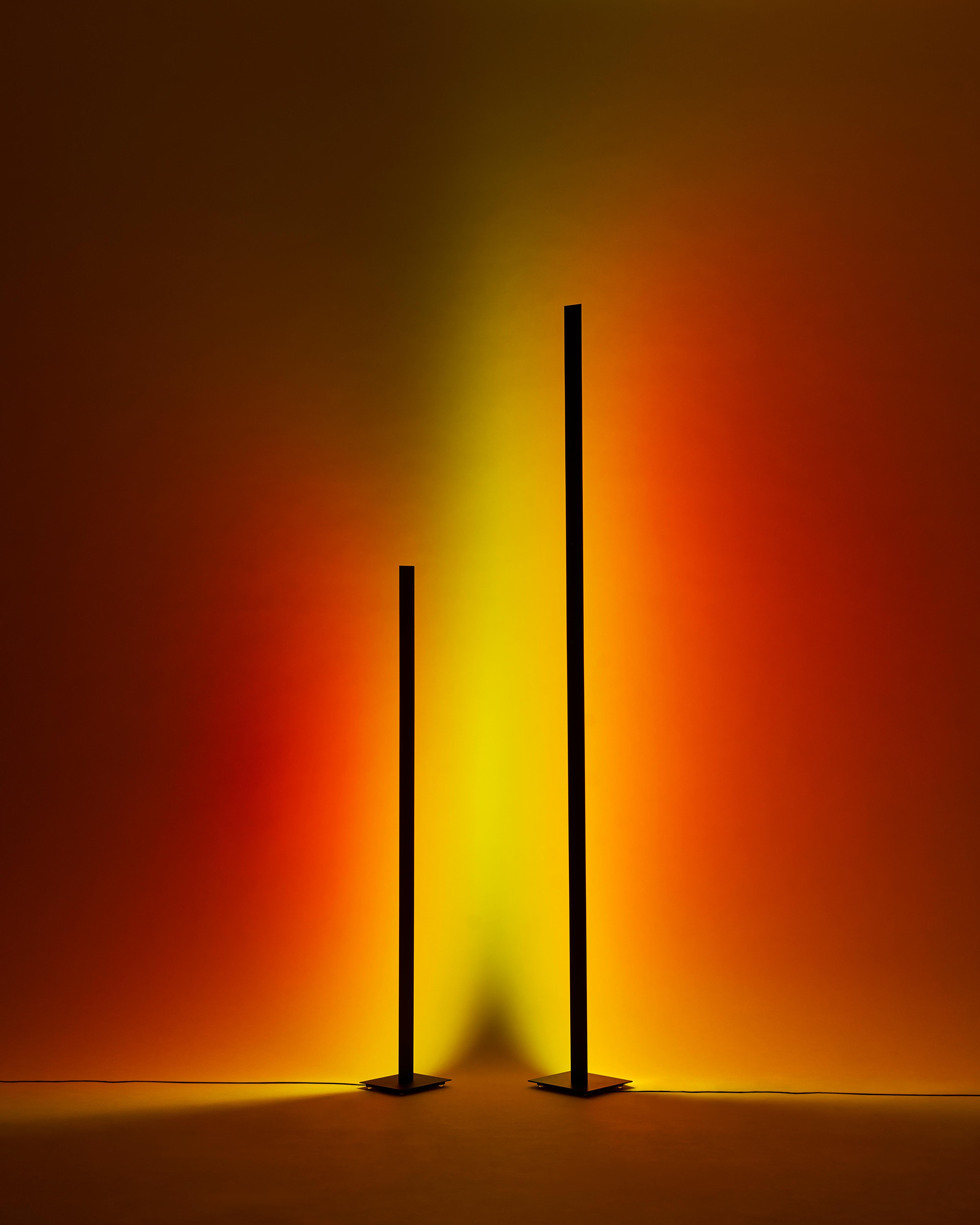 'Halo Line' Sunset Red 120 Floor Lamp or Color Projector by Mandalaki Studio In New Condition For Sale In Beverly Hills, CA