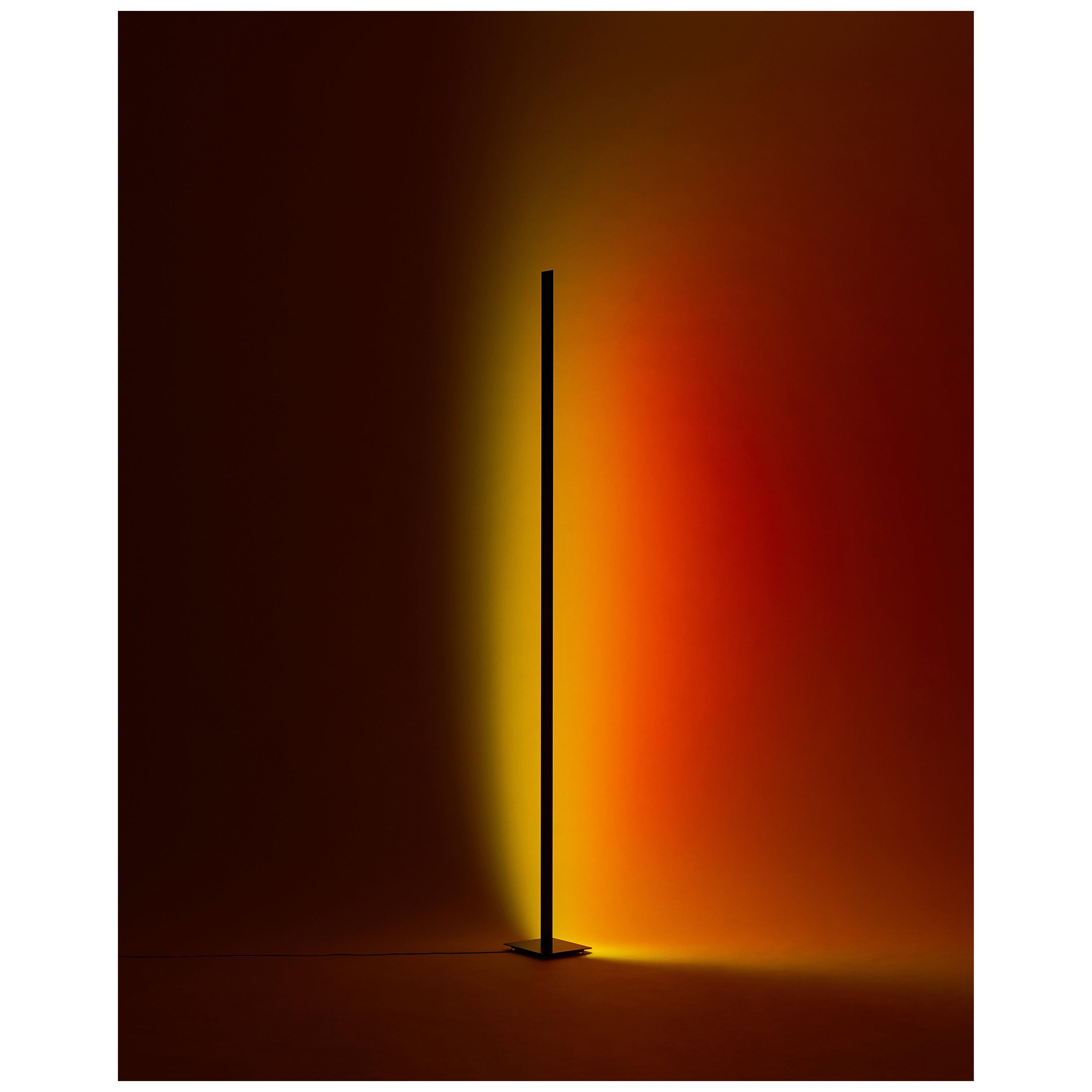 'Halo Line' Sunset Red 180 Floor Lamp/ Color Projector by Mandalaki Studio
