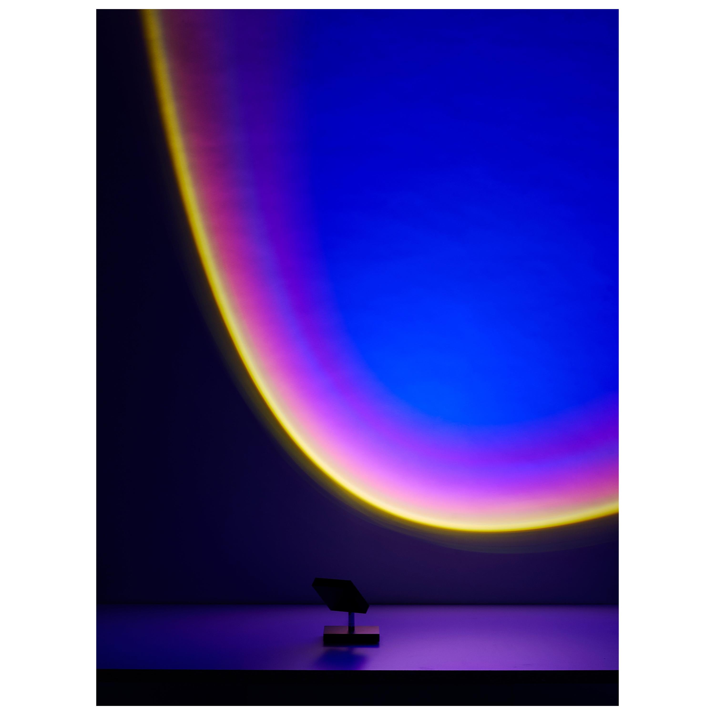 'Halo Mini' Deep Blue Floor Lamp or Color Projector by Mandalaki Studio