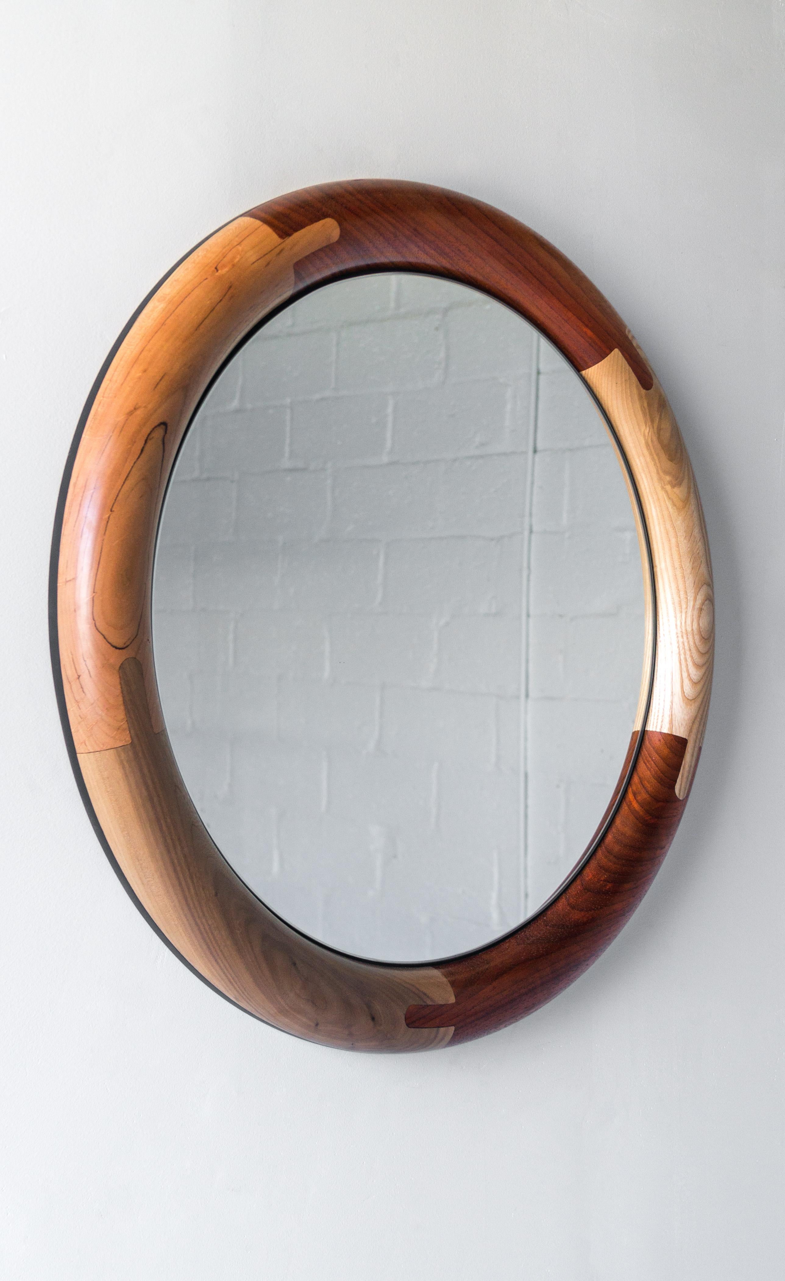 Contemporary Halo Mirror Round Birnam Wood Studio For Sale