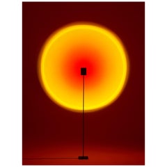 'Halo One' Sunset Red Floor Lamp/ Color Projector by Mandalaki Studio