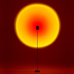 Halo One Sunset Red Floor Lamp in Aluminium by Mandalaki Studio