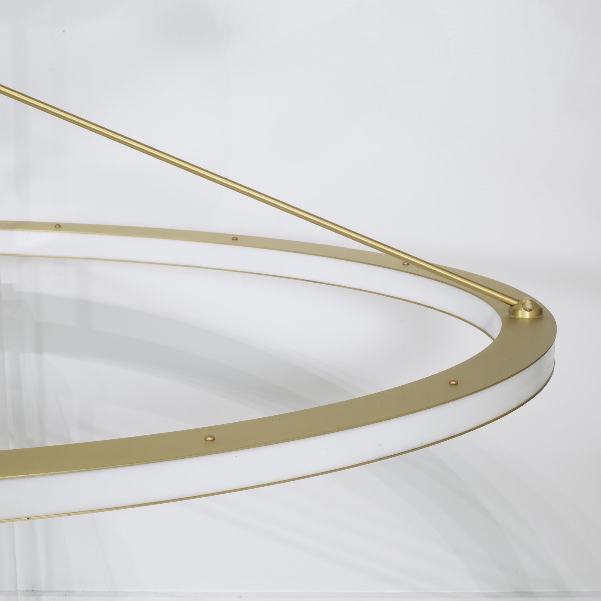 Modern Halo Oval Pendant by Roll & Hill Designed by Paul Loebach