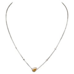 Halo Pear Cut Diamonds Chain Necklace, Diamond Necklace For Her, -