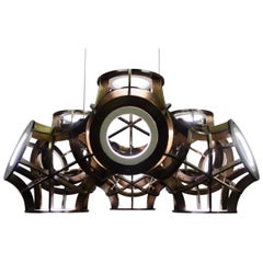 Halo Pendant Light in Brass by Cam Crockford