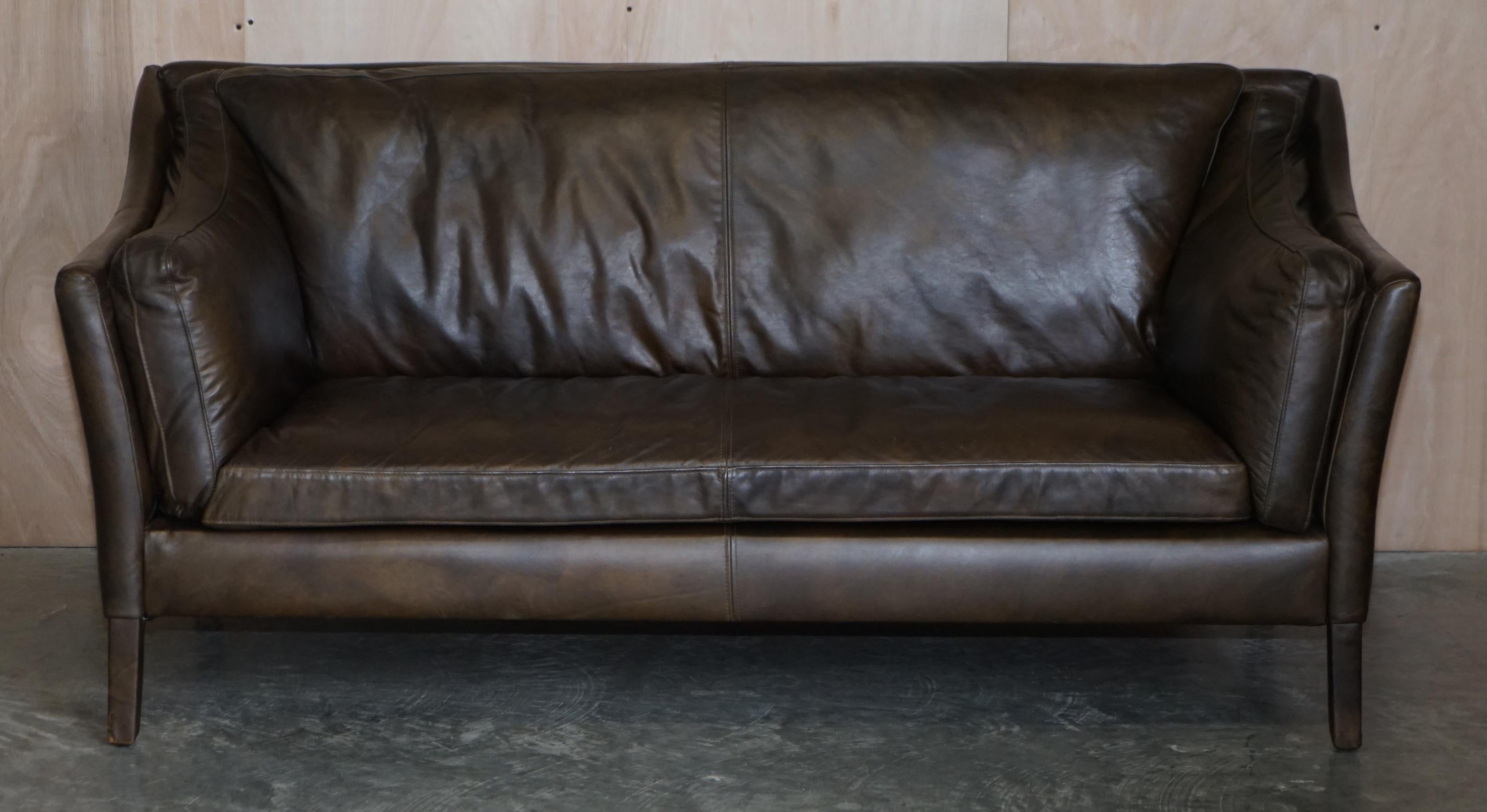 We are delighted to offer for sale this lovely, super comfortable Halo Reggio brown leather sofa with the matching armchair also available

This sale is for the sofa alone

A very good looking and well made piece, I’ve had a variation of this
