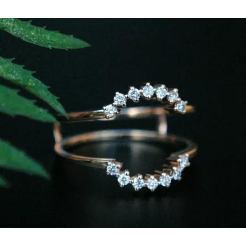 Anillo Halo Realzador Guardia Diamante Oro 14k en Nuevo estado para la venta en Chicago, IL
