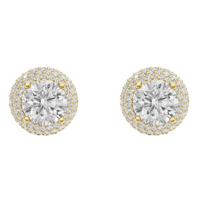 Orecchini a cerchio di moissanite con borchie