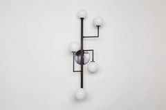 Halo Sconce 5, Brass, Hand Blown Glass Contemporary Wall Sconce, Kalin Asenov
