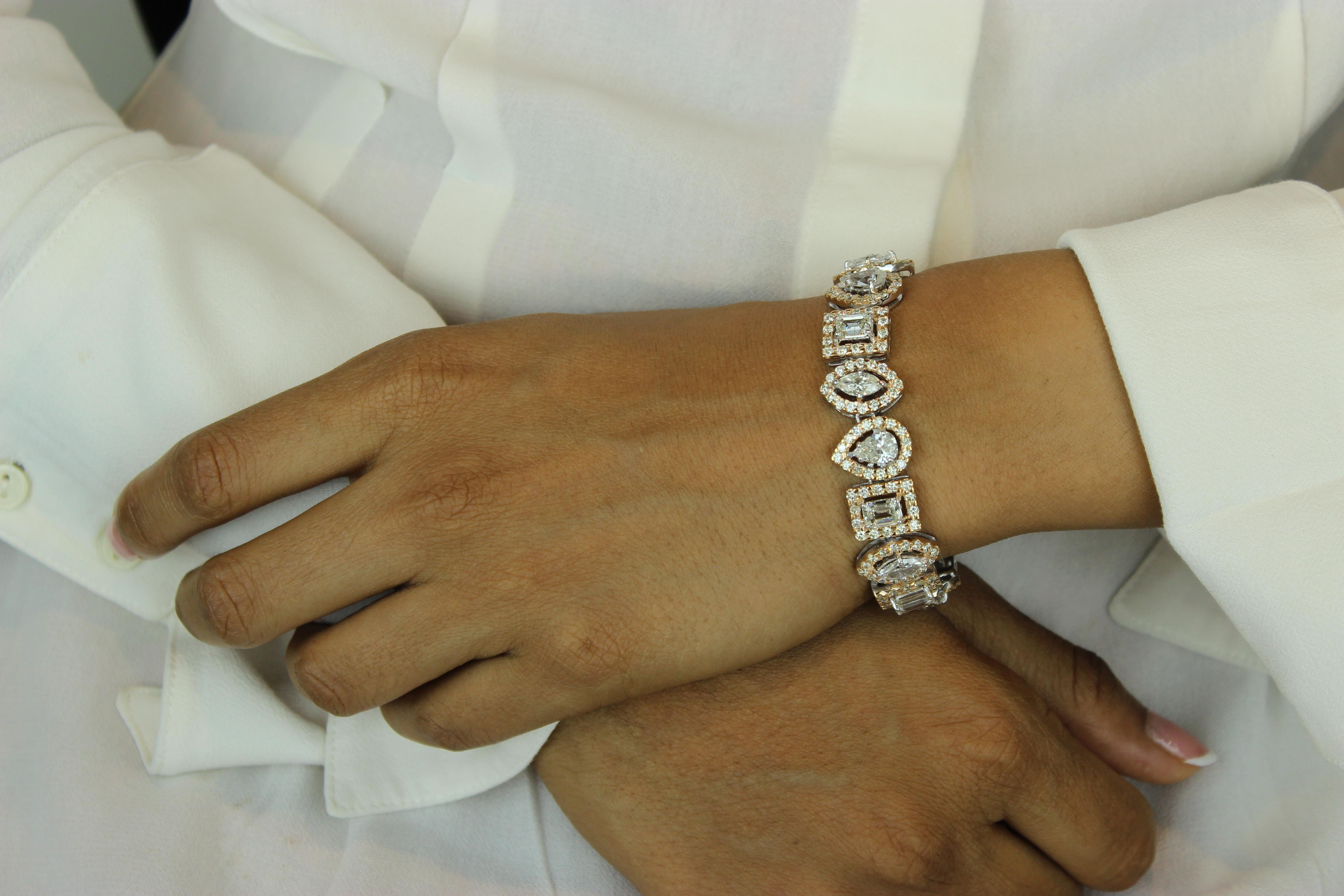 diamond tennis bracelets with halo settings