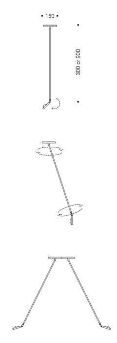 „Halo Sky“ 90cm Tiefblauer Farbprojektor von Mandalaki Studio