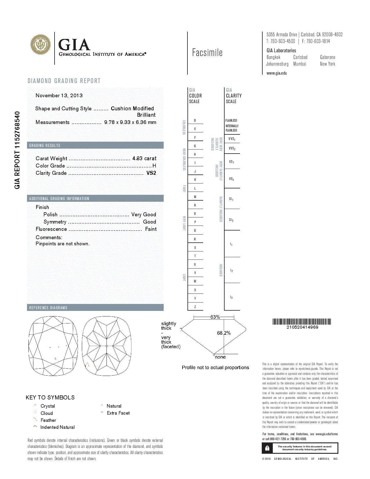 Bague à tige fendue Halo avec centre en diamant taille coussin H/VS2 certifié GIA.  D5.66ct.t.w. Neuf - En vente à Los Angeles, CA