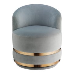 Halo Swivel Chair, Contemporary Swivel Chair with Metal Plinth