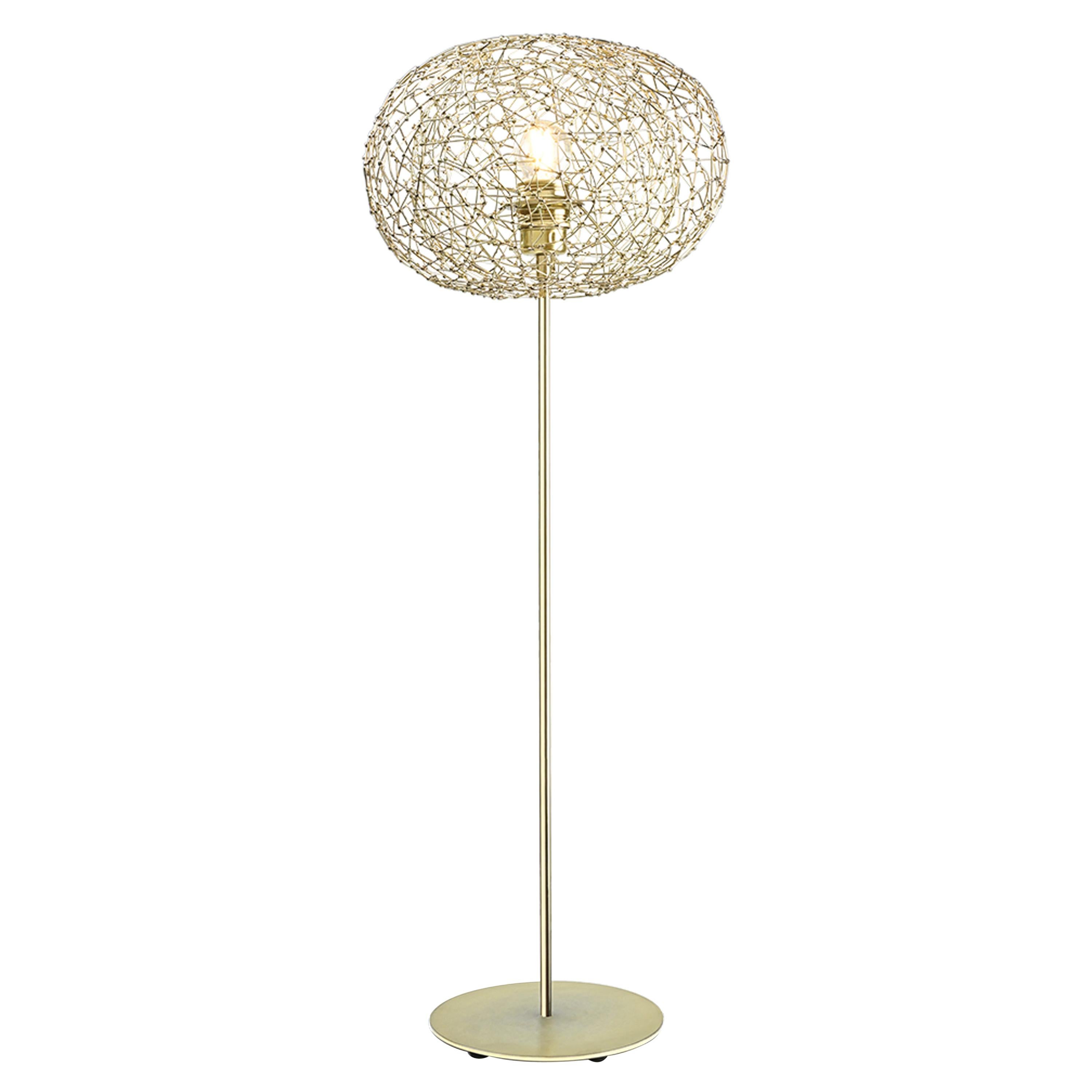 Halo brass table lamps by Ango, a modern sculptural jewel like lighting For Sale