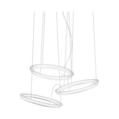 Halo Triple Round LED Pendant Light in Matte White by Martin Azua