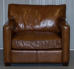 Halo Viscount William Tan Brown Heritage Leather Armchair