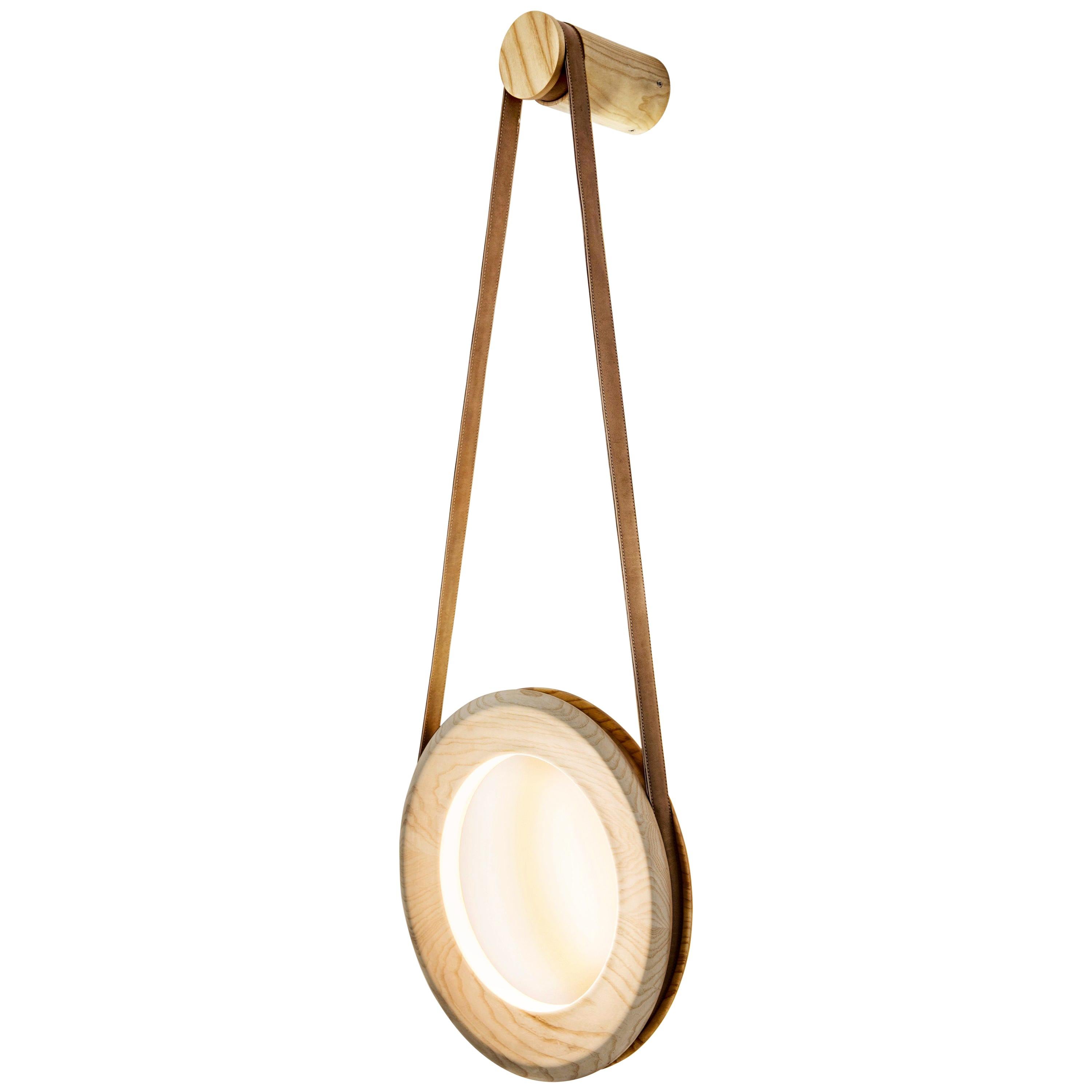 Halo Wall with LED Light, Ashwood, Switch DIM, Showroom Lamp For Sale