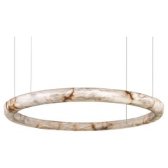 Lampada a sospensione Halo With Pipe 49 di United Alabaster