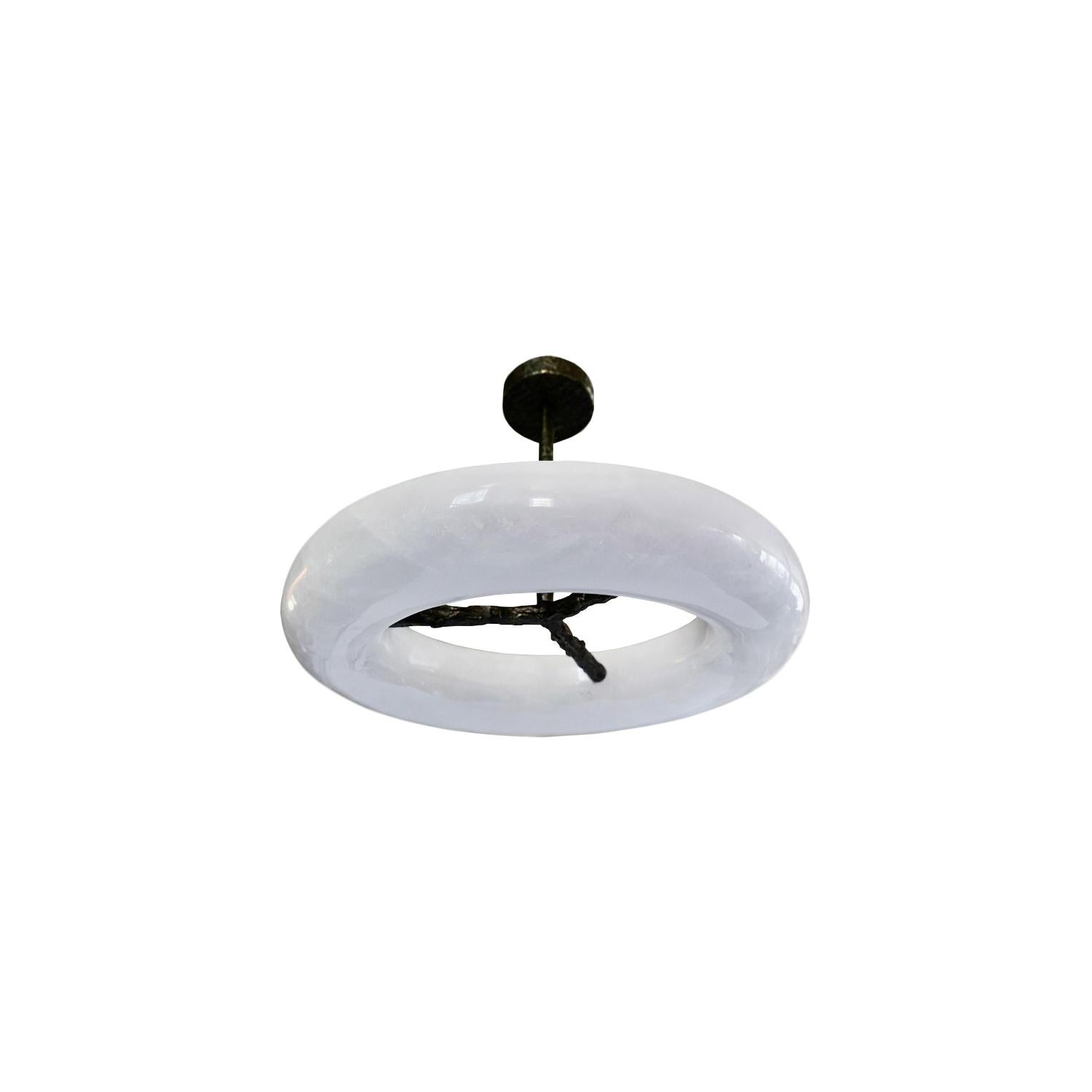 HALO19 Rock Crystal Semi Flush Mount By Phoenix For Sale 2