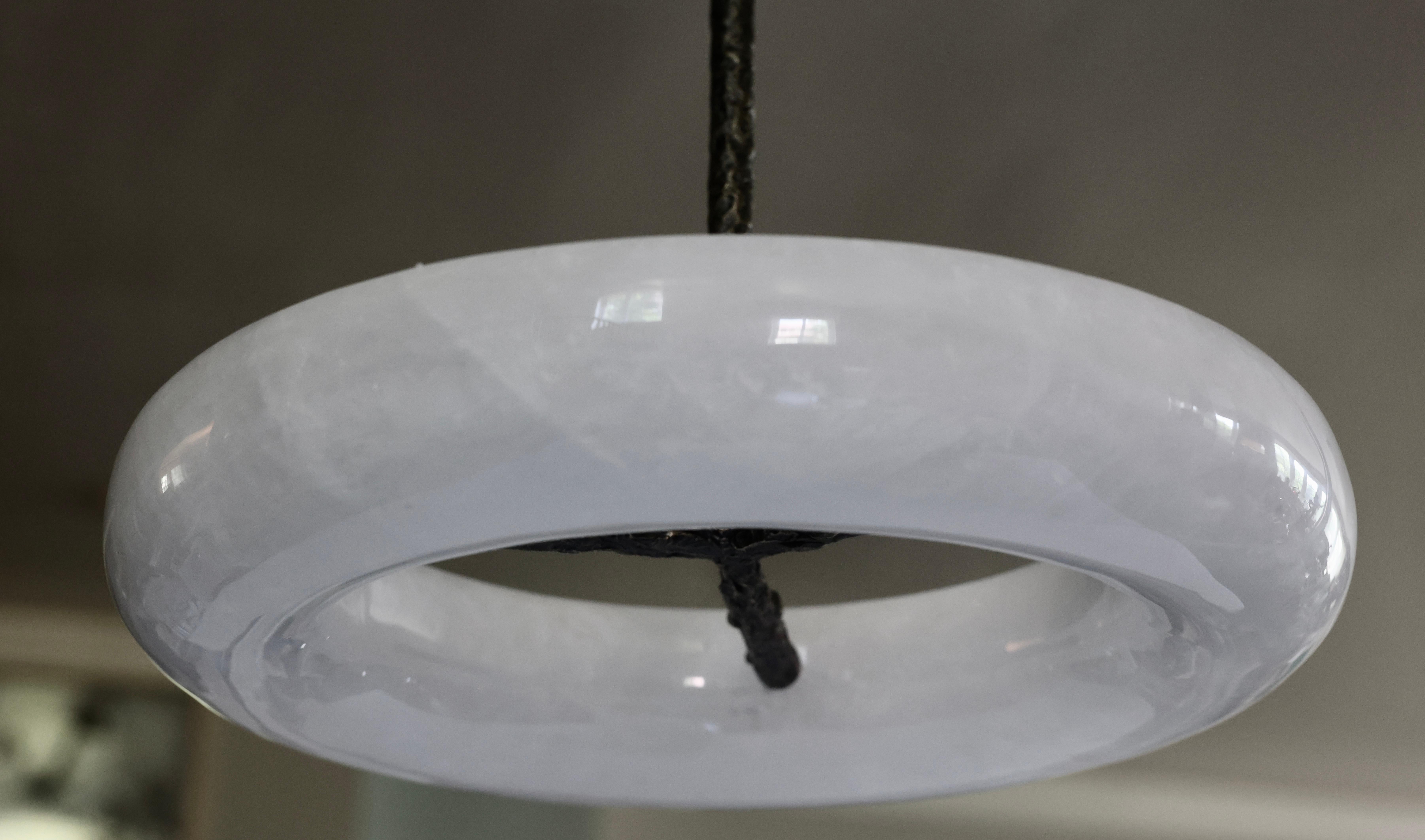 HALO19 Rock Crystal Semi Flush Mount By Phoenix In New Condition For Sale In New York, NY