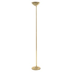 Halogen Brass Brutalist Style Floor Lamp, 1980s