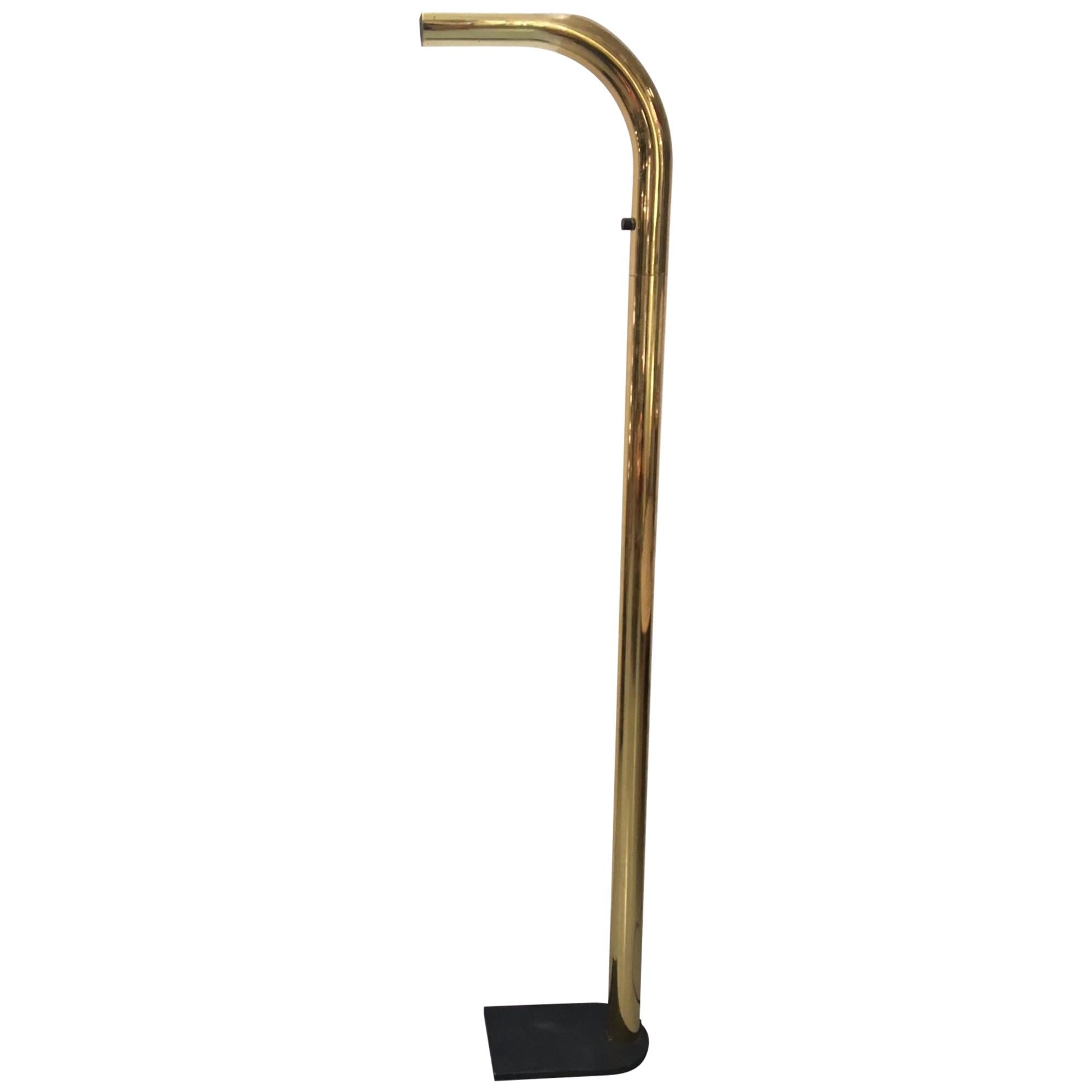 "Oca" Halogen Brass Floor Lamp by Eulesi