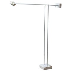 Halogen Floor Lamp, Italy, 1960s, Base and Lamp Holder in Carrara Marble