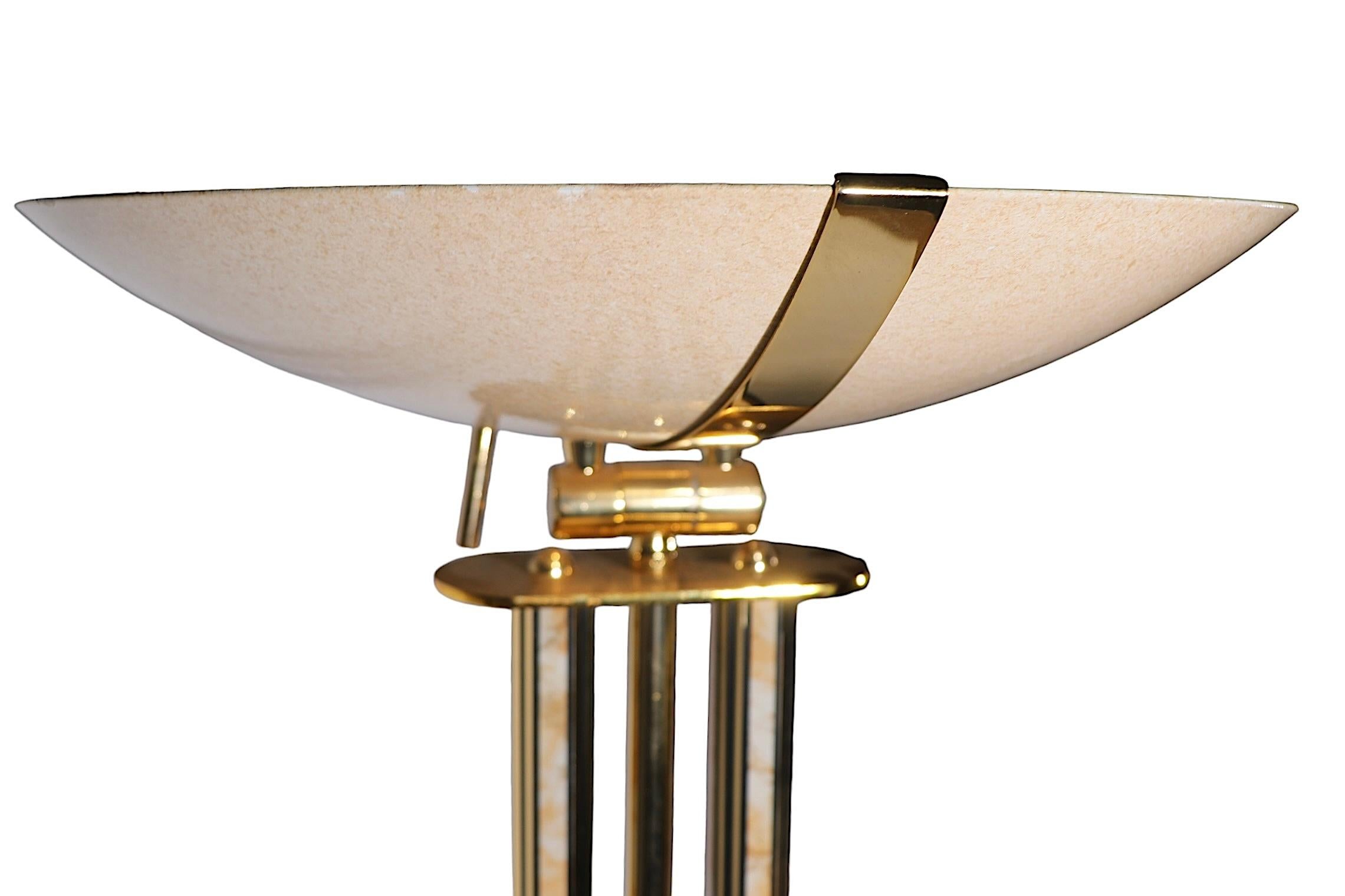 Metal Halogen Light Torchiere Uplight  Floor Lamp c. 1970/80's