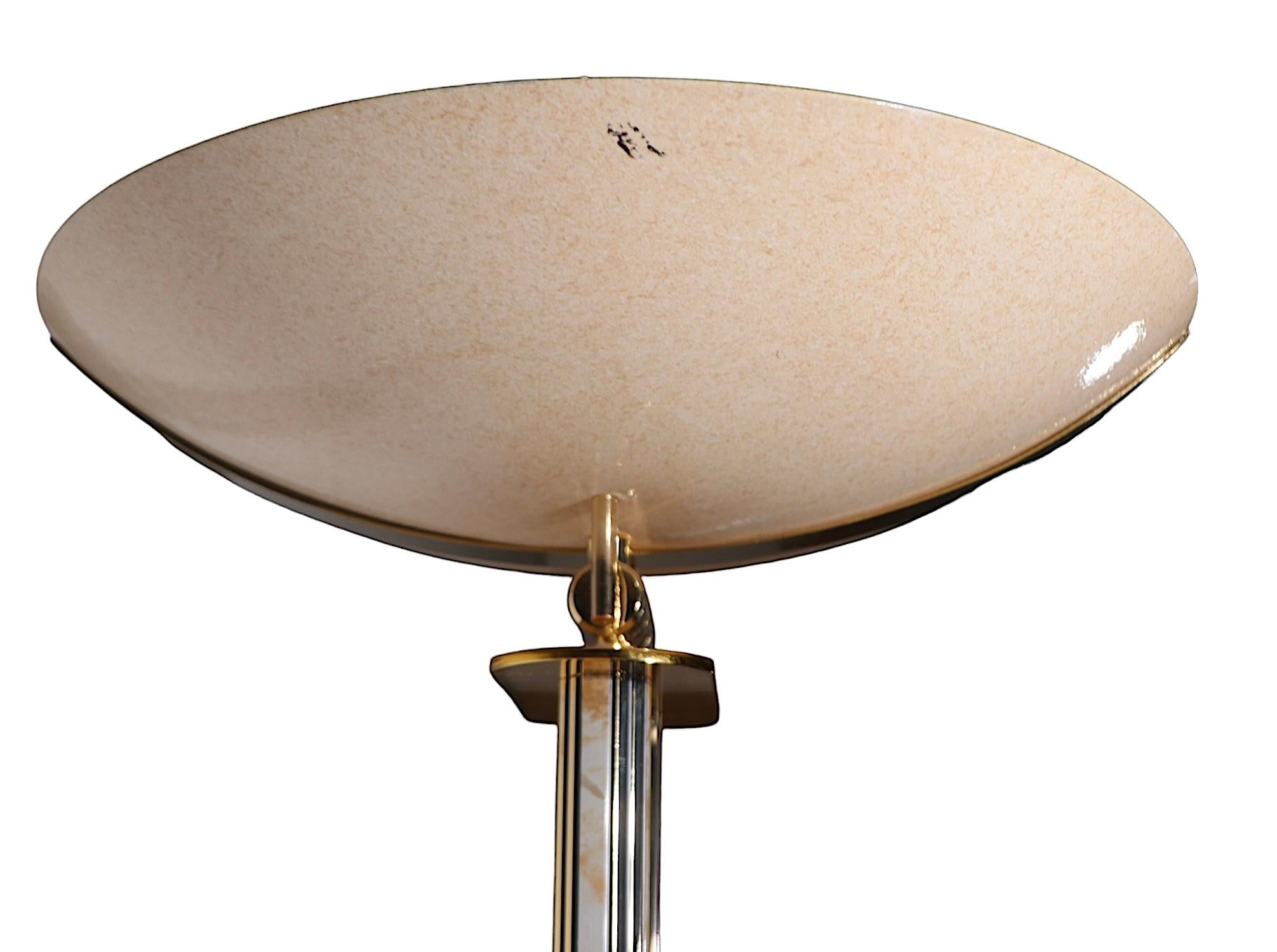 Halogen Light Torchiere Uplight  Floor Lamp c. 1970/80's In Good Condition In New York, NY