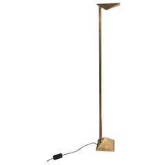 Halogen Pyramidal Design Floor Lamp in Brass, French, circa 1970