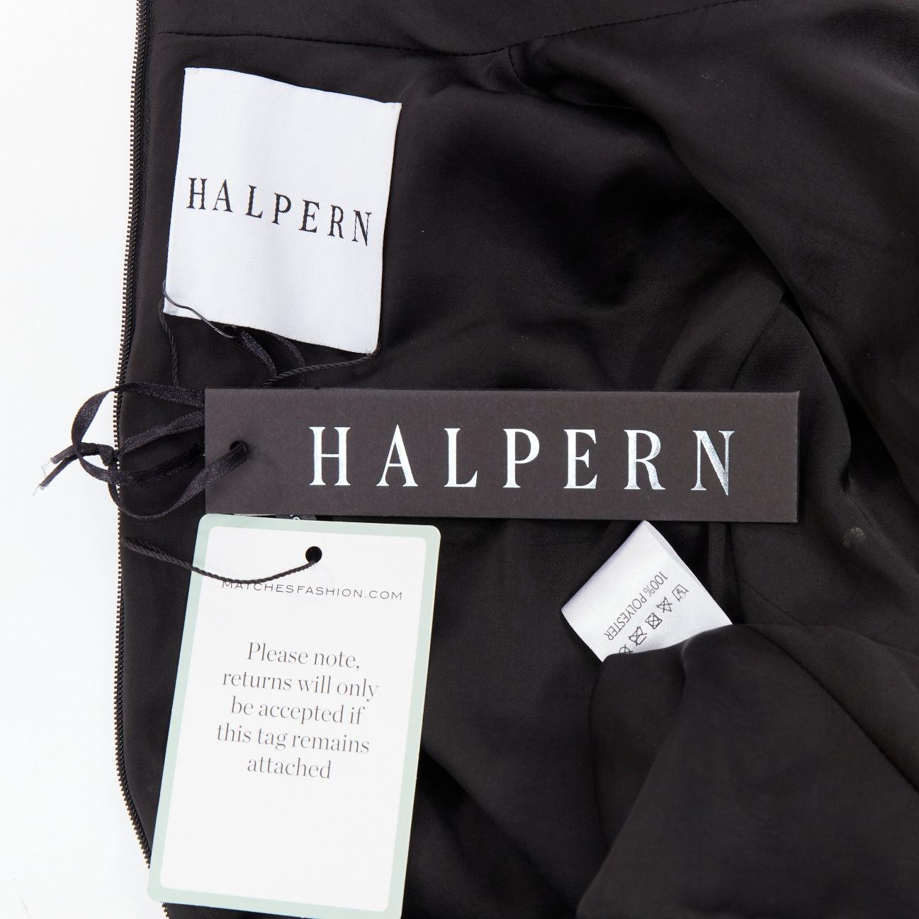 HALPERN A21D20J Flip Sequin multicolore con orlo drappeggiato mini abito FR42 XL in vendita 3