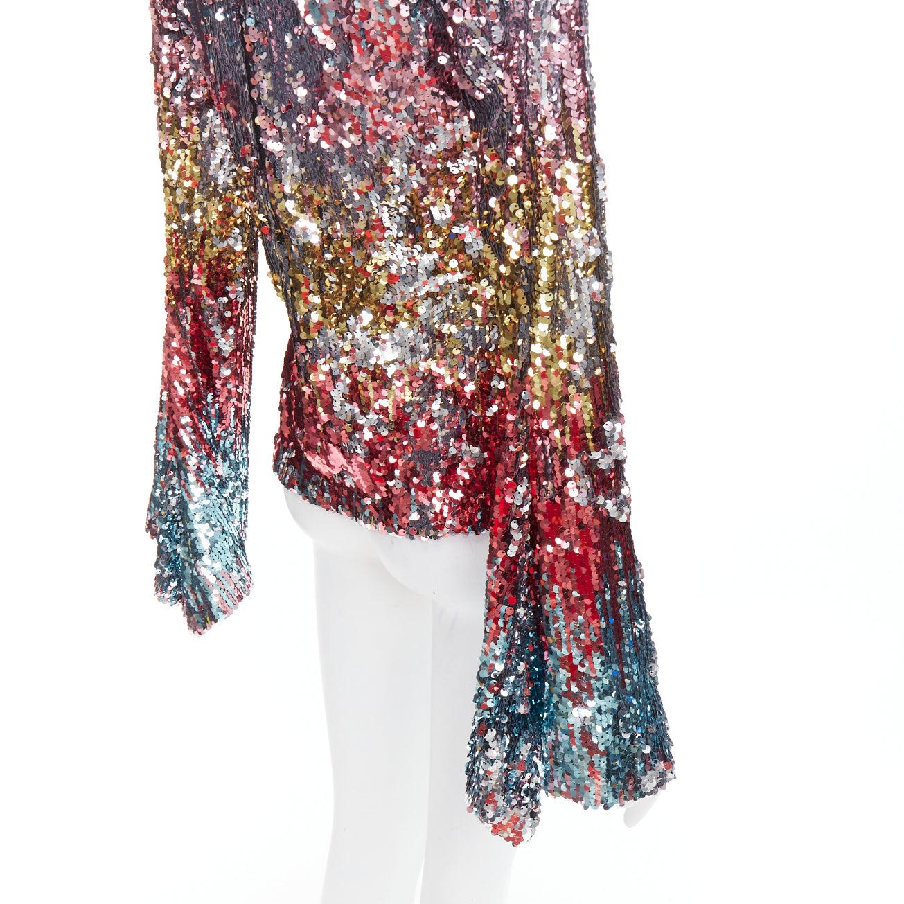 HALPERN haut de soirée à manches évasées et col en entonnoir pailleté multicolore FR40 L
Référence : KNLM/A00400
Marque : Halpern
Matériau : Polyester
Couleur : Multicolore
Motif : Paillettes
Fermeture : Zip
Doublure : Maille noire
Fabriqué en :