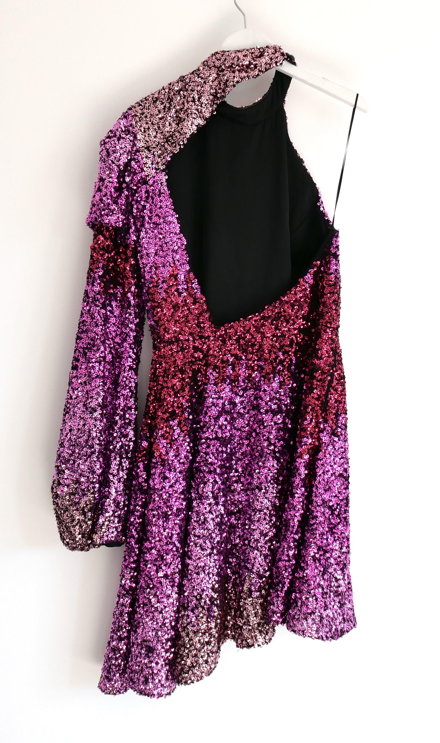 Halpern Pink Ombre Sequin Dress For Sale 1