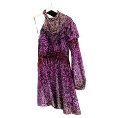 Halpern Pink Ombre Sequin Dress