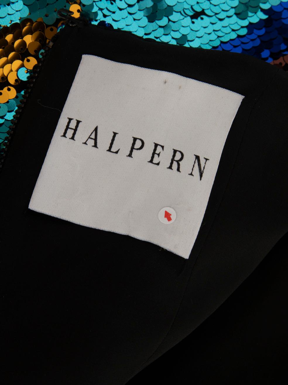 Halpern Zig Zag Pattern Sequin Dress Size L Excellent état - En vente à London, GB