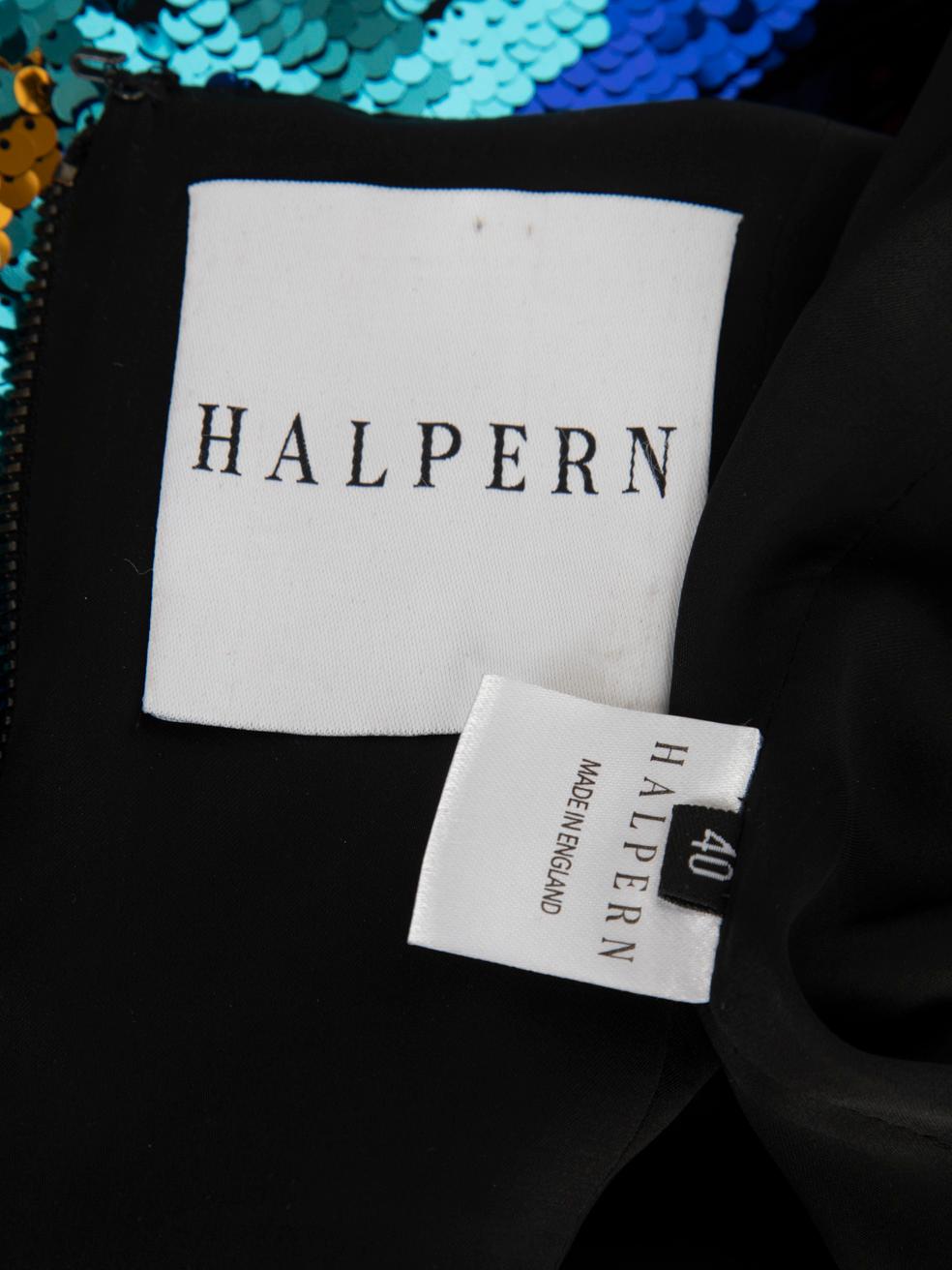 Halpern Zig Zag Pattern Sequin Dress Size L Pour femmes en vente