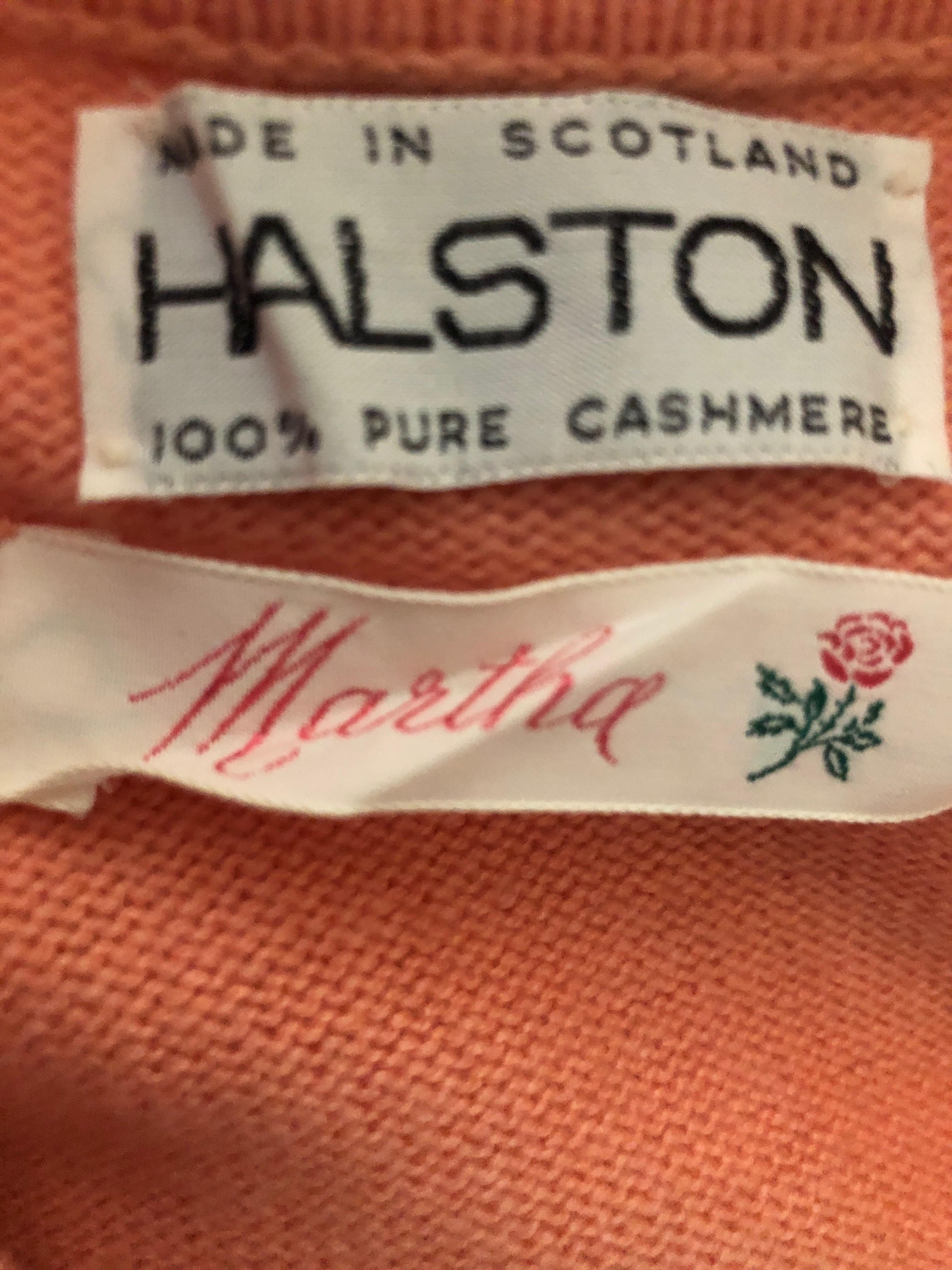 Halston 1970's Pure Scottish Cashmere Polo Evening Dress for Martha Park Avenue In Excellent Condition For Sale In Cloverdale, CA