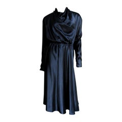Vintage Halston 1970s Silk Wrap Dress