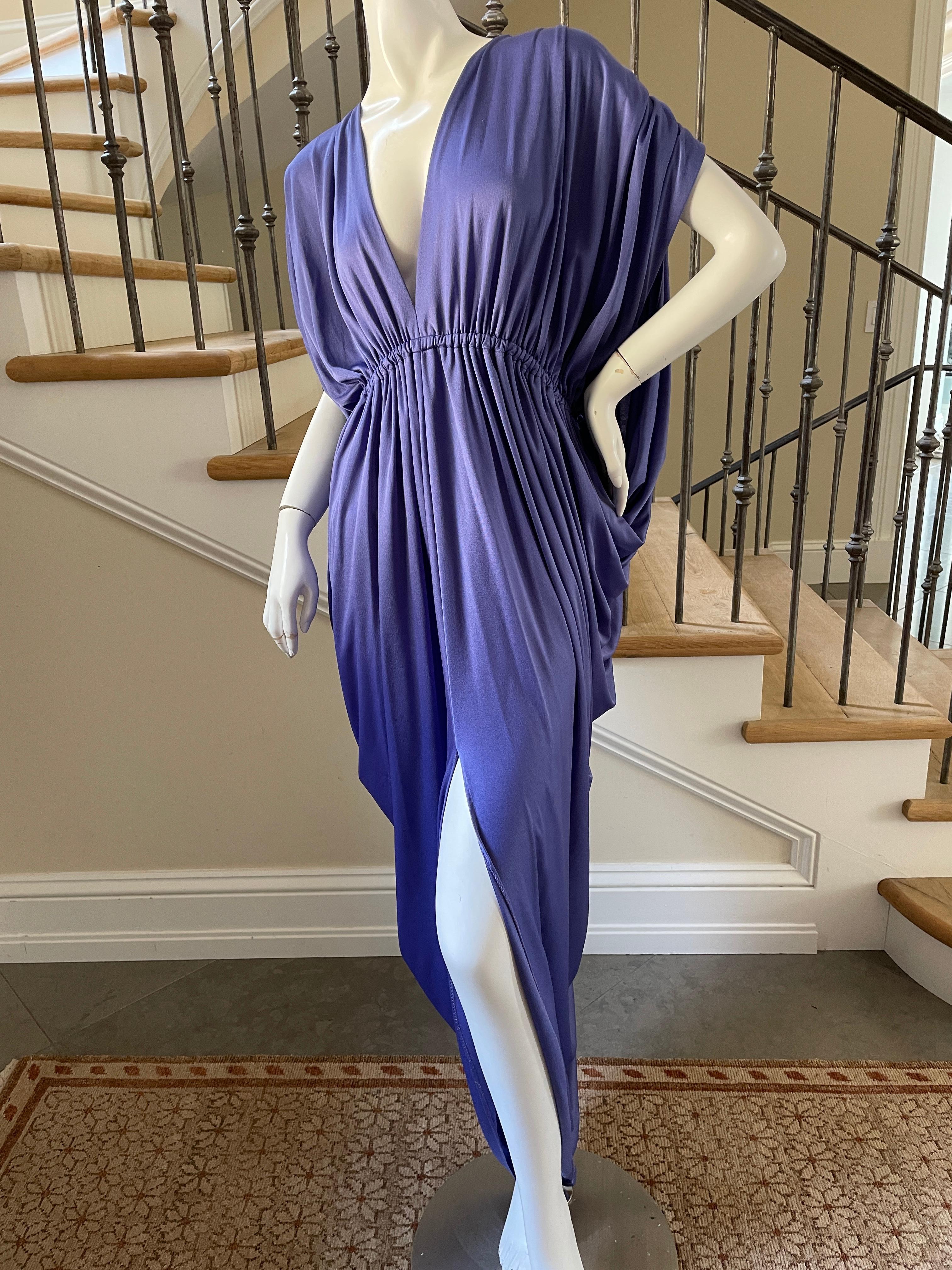 Wonderful deep purple caftan from Halston IV. 
Marked size Medium, but really one size fits all, the length is 58