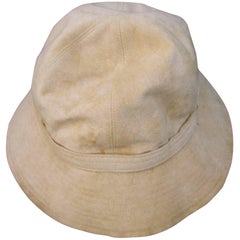 Halston Beige Ultra Faux Suede Hat, circa 1970s