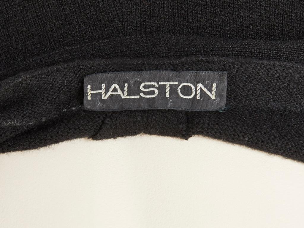 Black Halston Cashmere Knit Jumpsuit